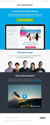 Email drip campaign - customer onboarding example