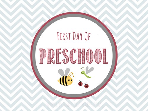First Day of Preschool printable.