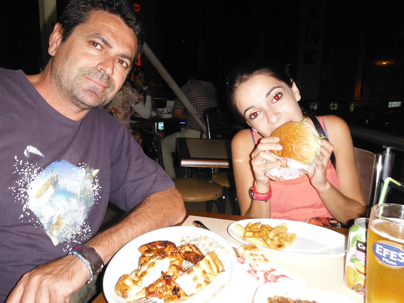 Cenando en Antalya.