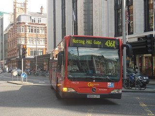 London General MEC18 on Route 436X, High Street Kensington