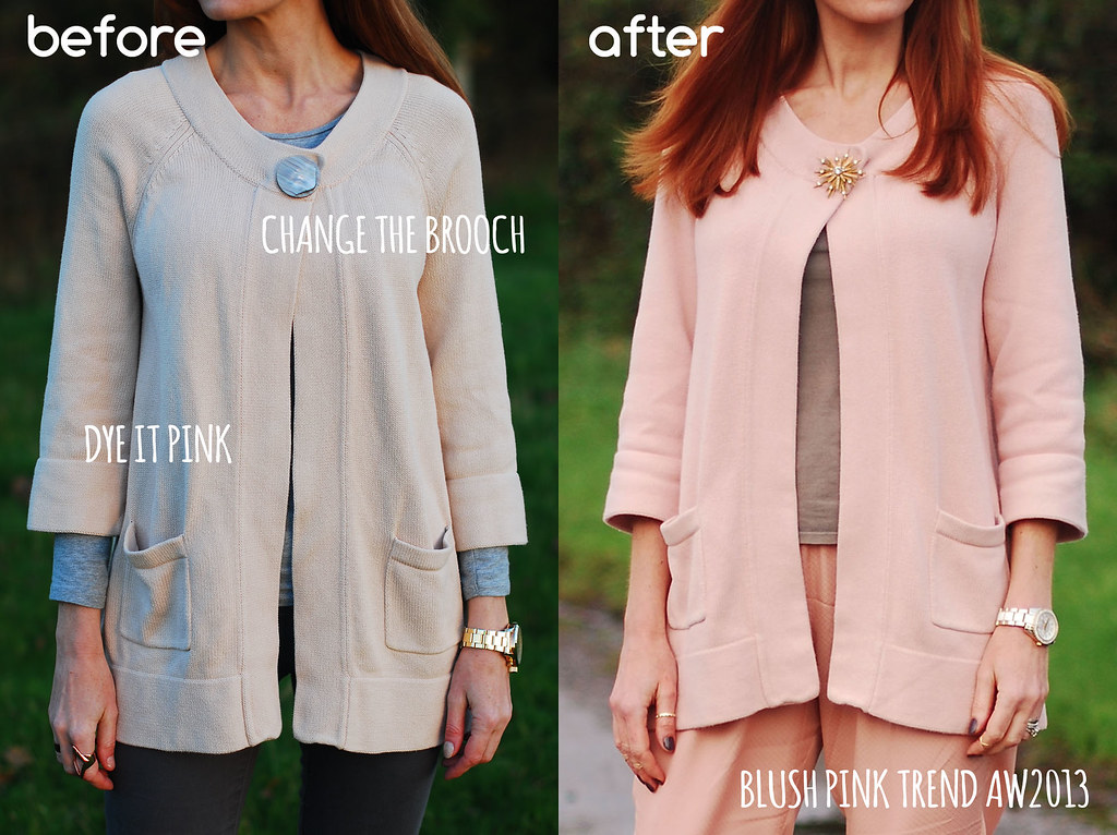 Blush pink Autumn Winter 2013 DIY before & after