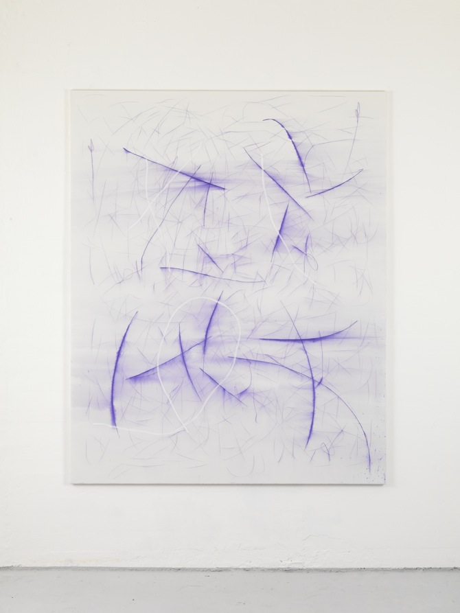 9 Jana Schröder, Spontacts, L 5, 2012, 200 x 160 cm, Kopierstift und Öl auf Leinwand