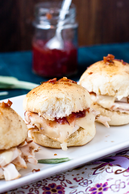 Baked Turkey & Cranberry Sliders with Browned Sage Butter