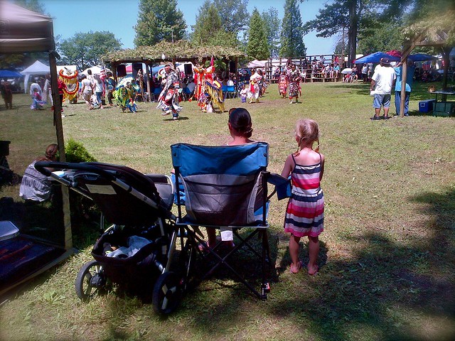 Family at the pow wow