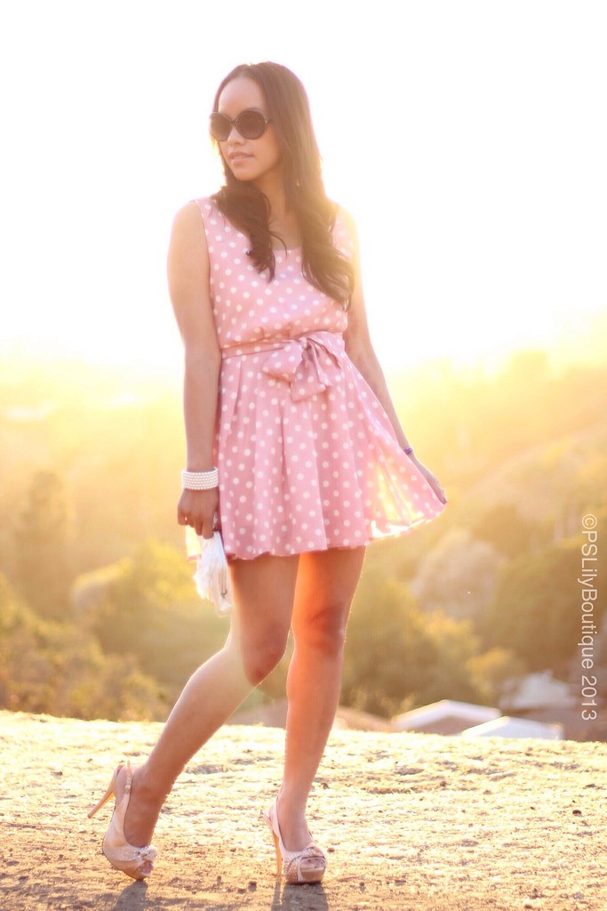 Just Rosy, pink polka dress, LA fashion blogger, fashionista, travel blogger, travel blog