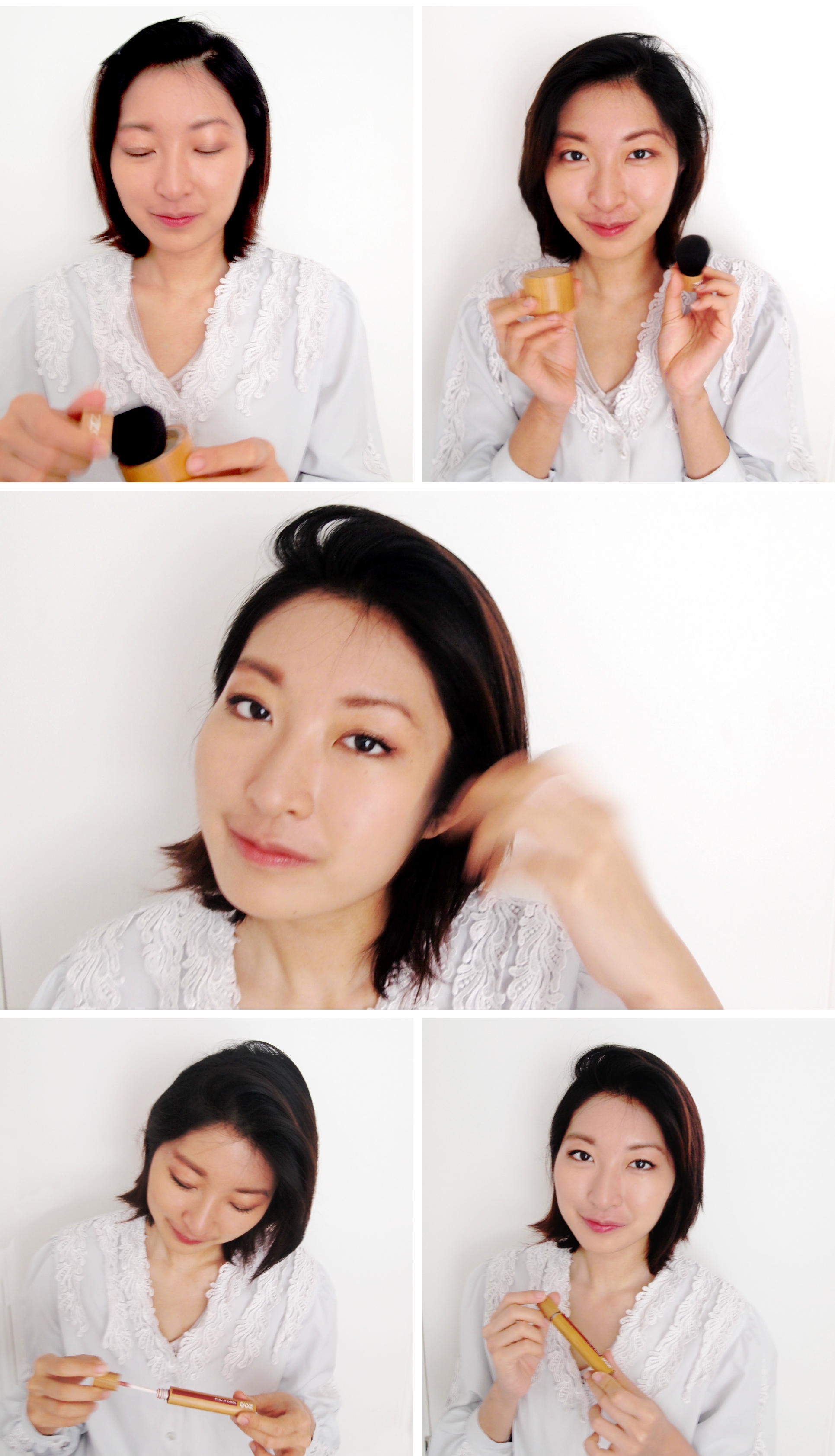 Zao Cosmetics natural makeup look