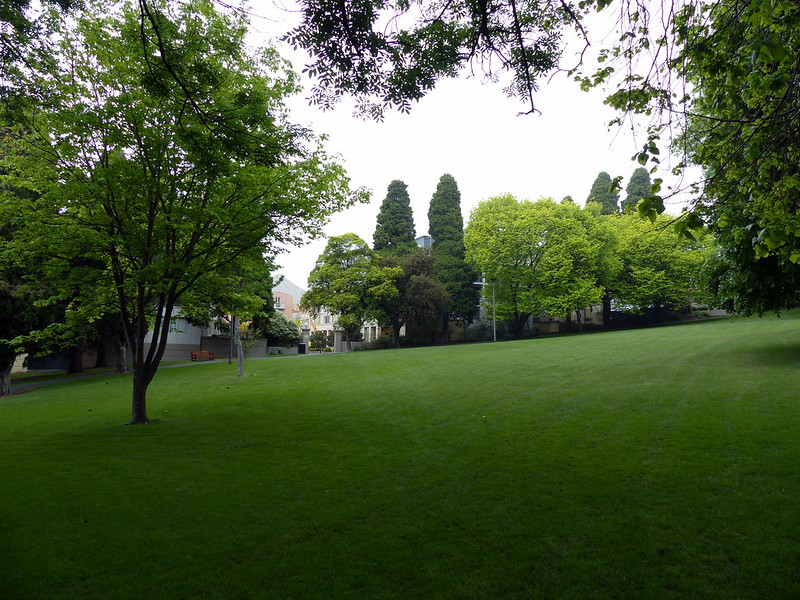 8 of 12: Back through St David's Park, it begins to rain