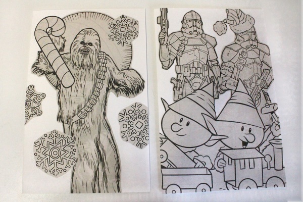 Star Wars Xmas Cards, uncolored