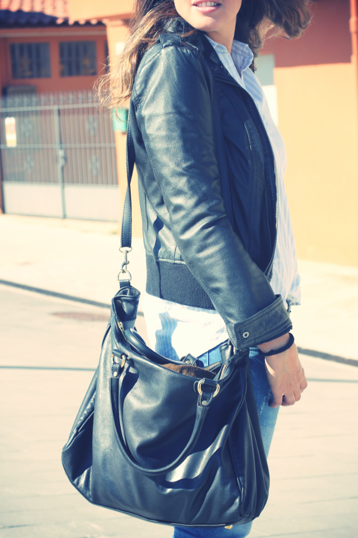 Look Leather jacket + booties - Monicositas