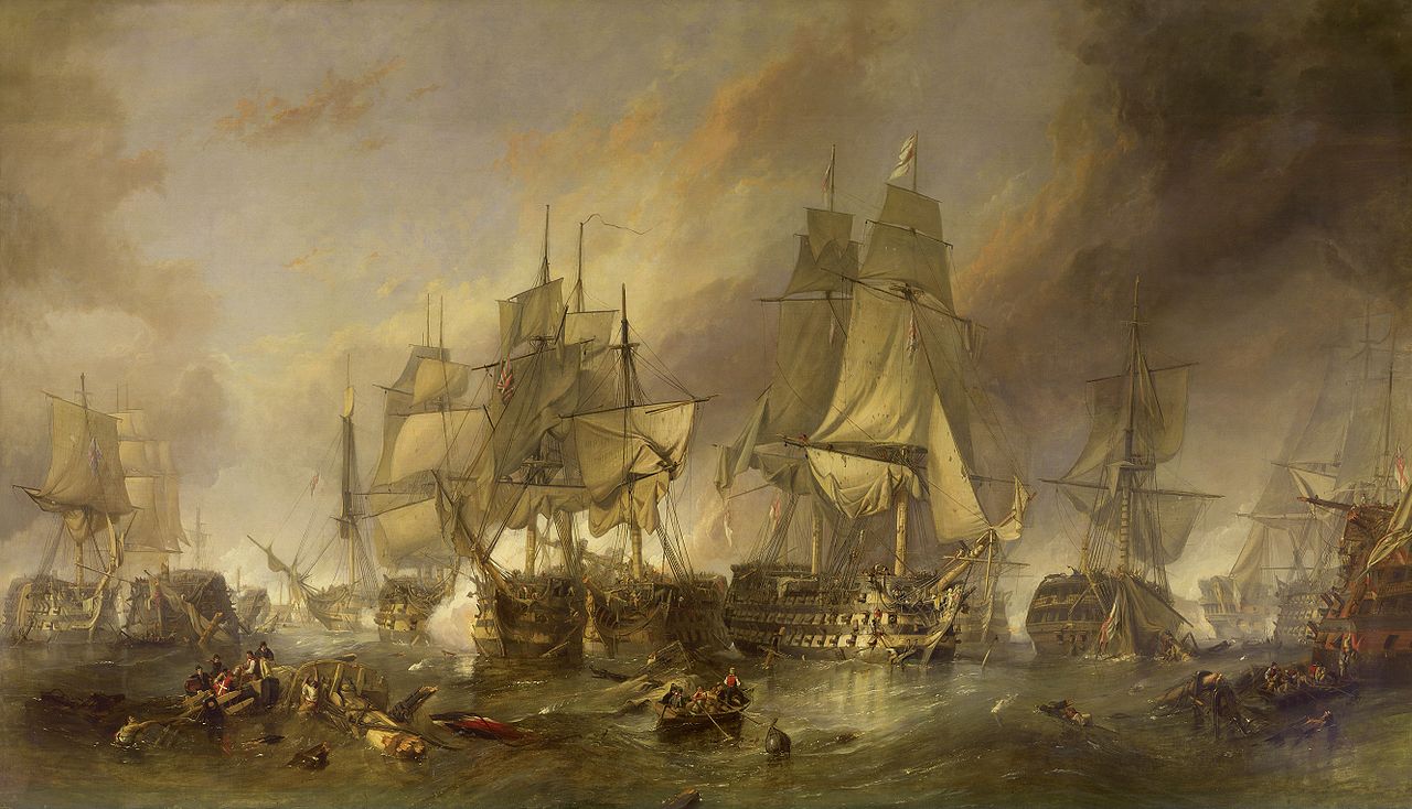 The Battle of Trafalgar by Clarkson Frederick Stanfield (1793 - 1867)