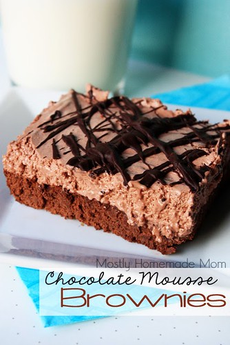 Chocolate Mousse Brownies from Mostly Homemade Mom
