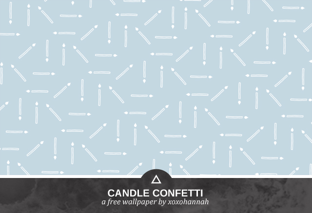Candle Confetti Desktop Background Preview in Baby Blue