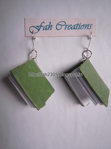 Handmade Jewelry - Paper Book Earrings (6) by fah2305