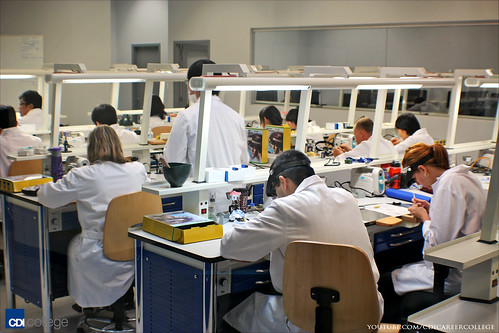Visiting the Dental Technician Program Labs at CDI College in Surrey, BC - Students Working Hard in the Laboratory