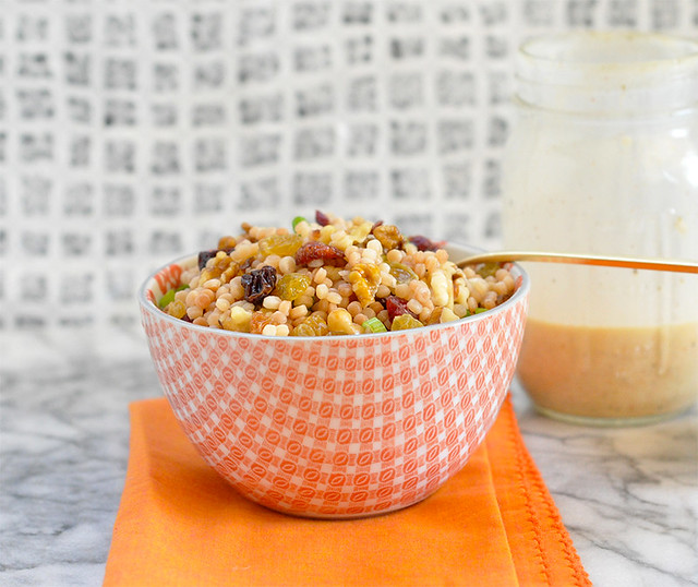 Israeli Couscous Salad with Dried Fruit & Walnuts