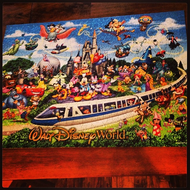 We are working through our Christmas puzzles. We just finished this 750 piece puzzle. Now on to the 3000 piece one from my brother.