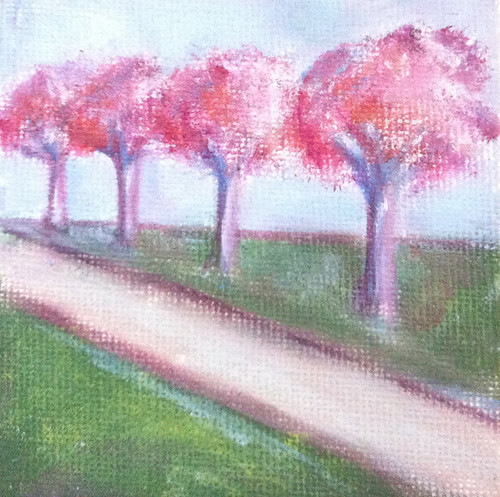 Row of Trees (Mini-Painting as of October 20, 2013) by randubnick