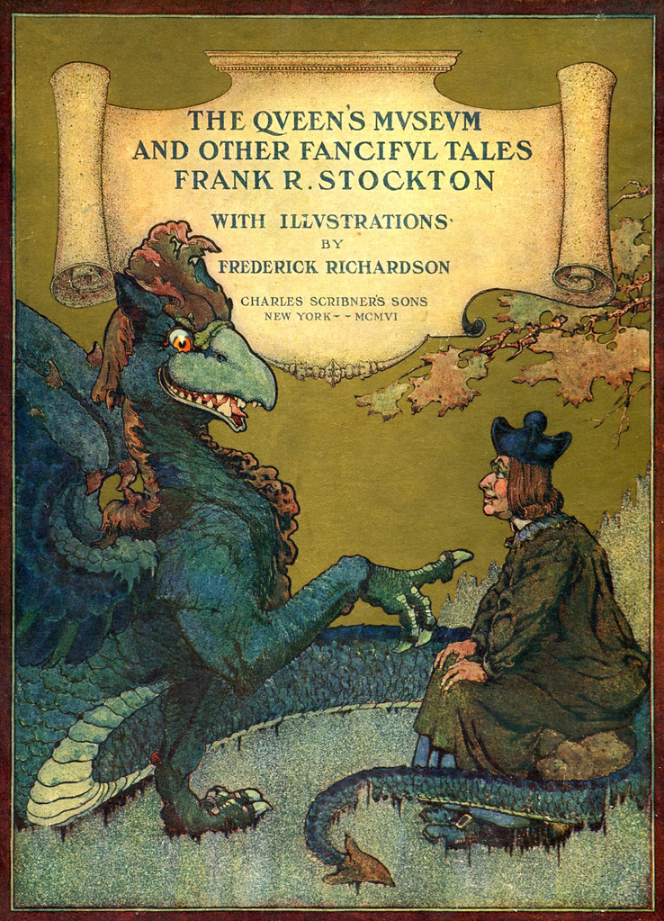 Frederick Richardson - Cover illustration for "The Queen's MuseumMuseum and Other Fanciful Tales" by Frank R. Stockton, 1906