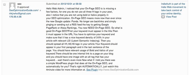 free-seo-advice-in-the-spam-comments