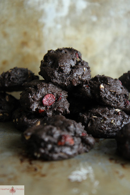 Gluten Free Dark Chocolate, Almond and Cranberry Cookies