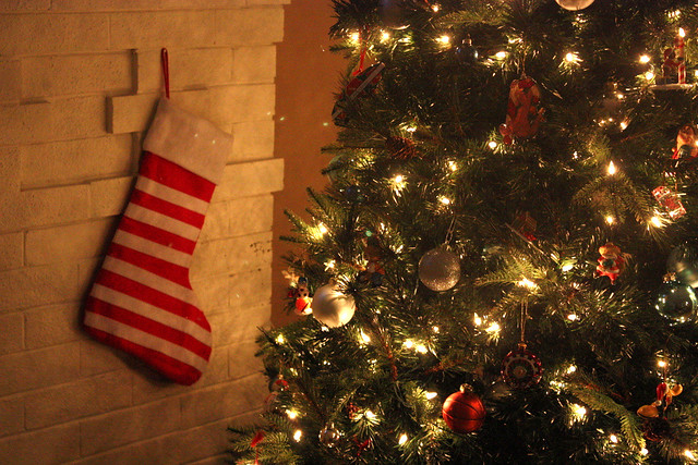 Christmas tree and a stocking