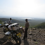 View down to Lake Baringo, Kenya