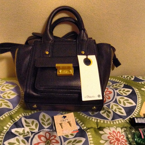 Mini bag from #philliplimfortarget and small earrings from @targetstyle.