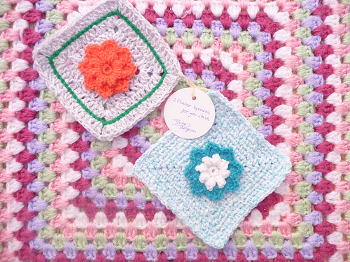 2 Flower Squares for our Stash. Thank you!