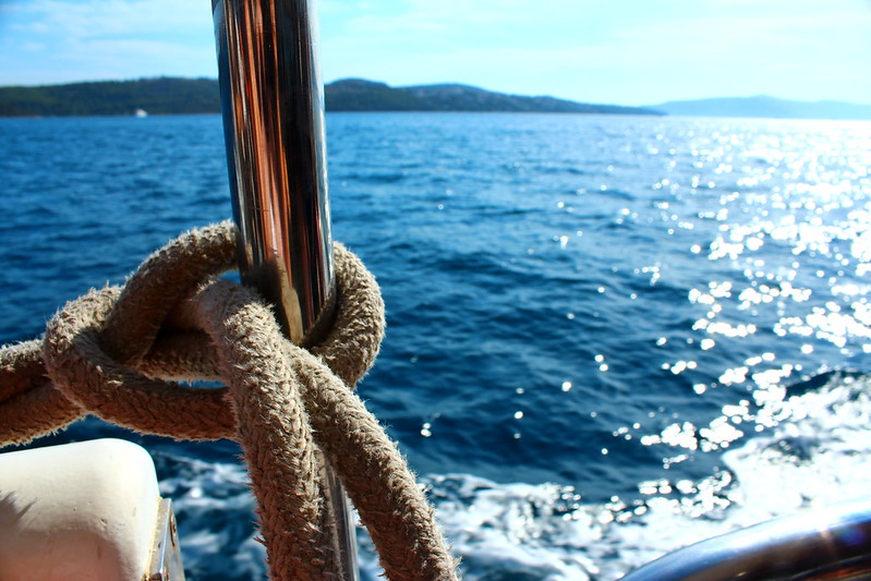 On the boat in Croatia