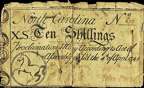 North Carolina note with pin