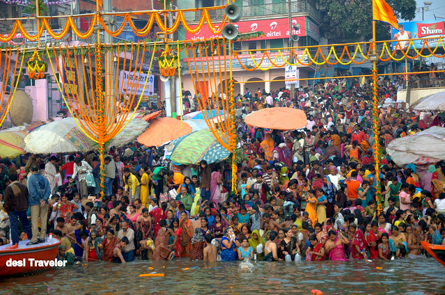 Benaras Varanasi Ghat Bathing Kartik Purnima