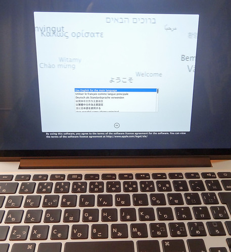 MacBookProのようこそ画面