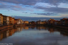 Pisa, Tramonto sull' Arno