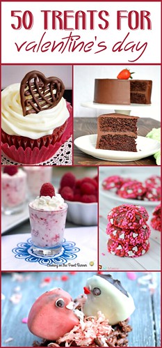 50 Treats for Valentine's Day collage.