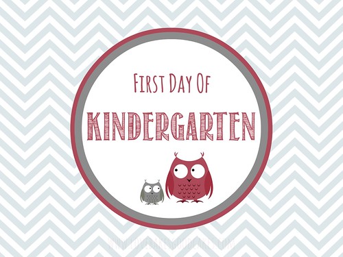 First Day of kindergarten printable.