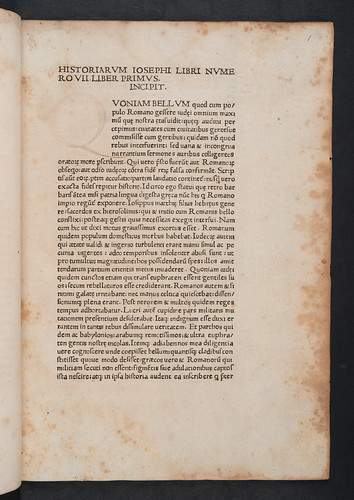 Incipit title in  Josephus, Flavius: De bello Judaico