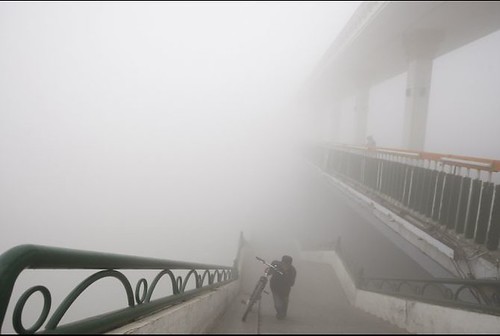 Smog in Harbin, China.