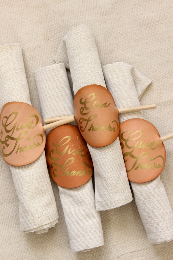 Fabric Paper Glue | DIY Leather Thanksgiving Napkin Rings