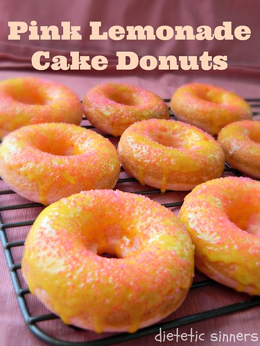 Pink Lemonade Cake Donuts from dieteticsinners