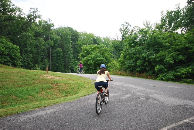 Paved roads around the cabin area and park make for great bike riding for the family!
