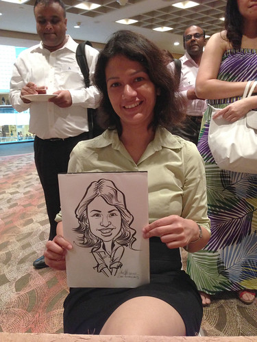 caricature live sketching for Standard Chartered Bank Long Service Award 2013
