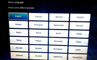 Smart TV Language select