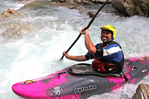 All smiles kayaking in Austria