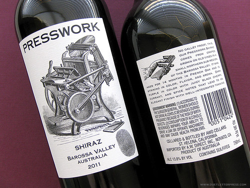 letterpress wine