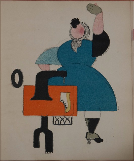 Russian placards, 1917-1922 (Vladimir Lebedev) - A work-woman...(..)