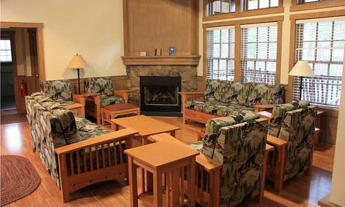 Main living area in Beards Mountain Lodge.