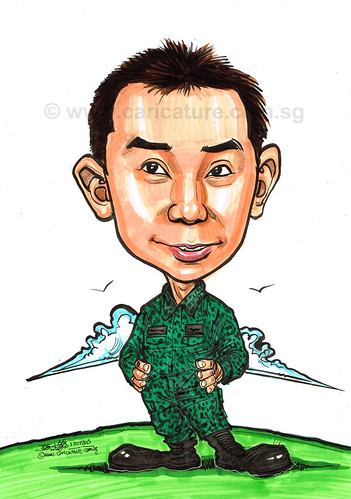 caricature for Singapore Airforce