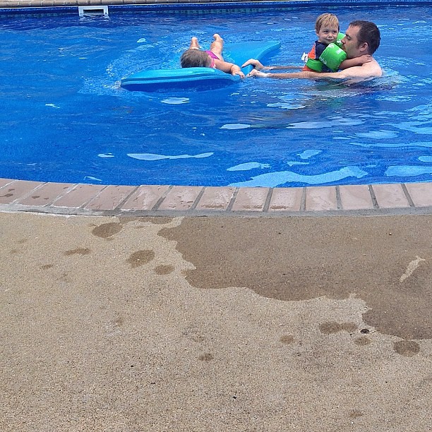 Swimming at Great Grandpa and Great Gramma's pool in #tennessee