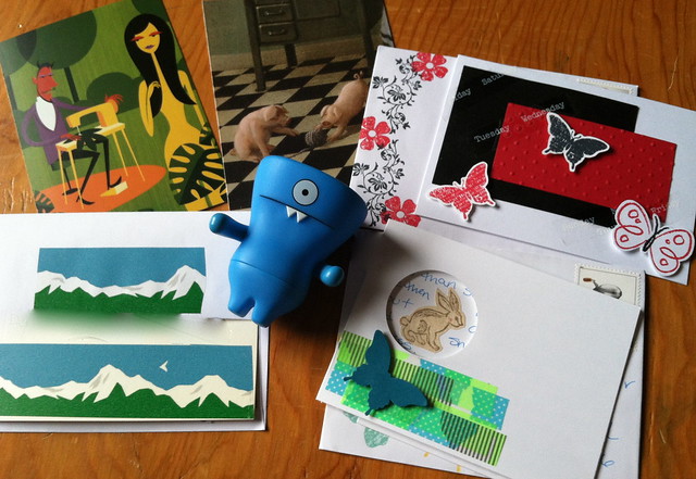 Butterflies, Mountains, Pigs at Play, and a little sewing - outgoing