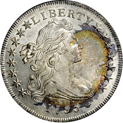 1795 $1 Draped Bust, Off Center obverse